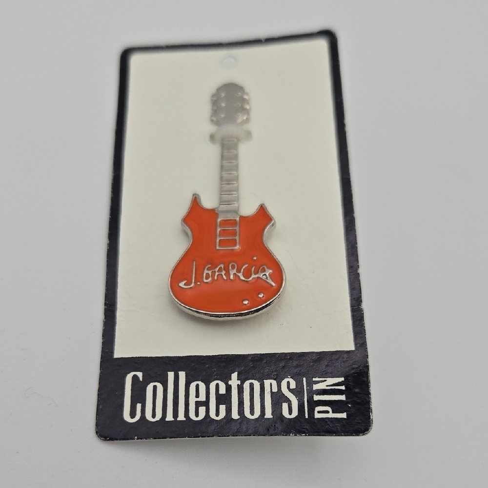 Collectors Pin J. Garcia Guitar Enamel Lapel Pin – Red Guitar